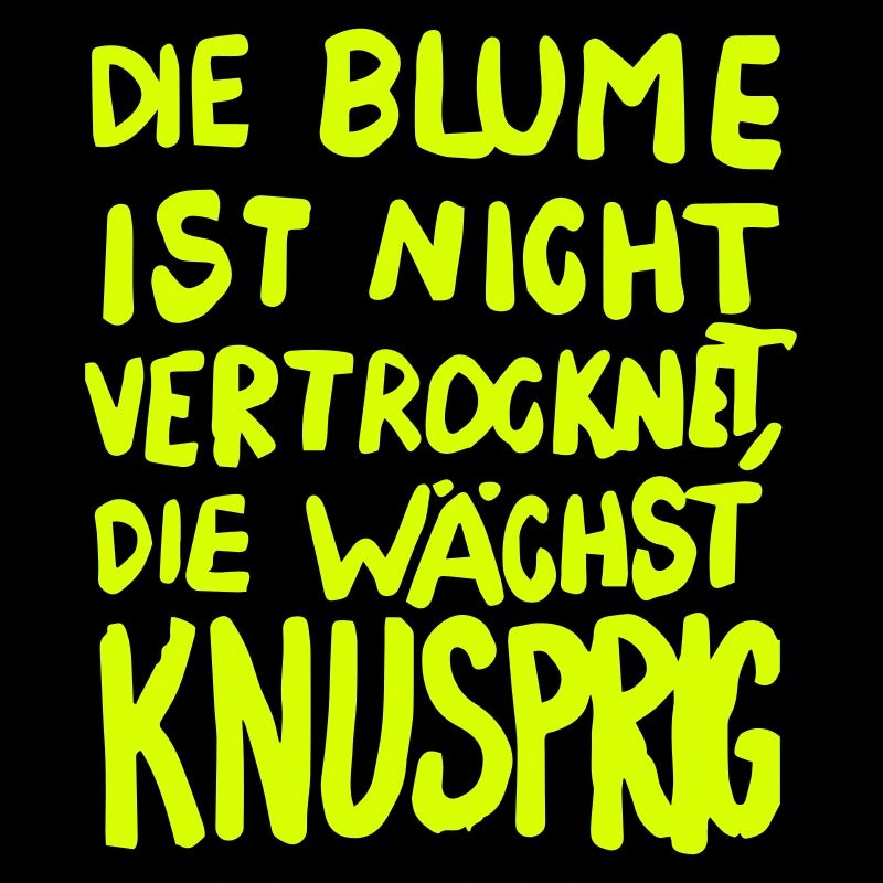 Die Blume wächst knusprig