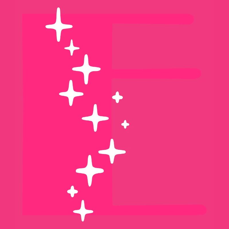 Letter E Glitter