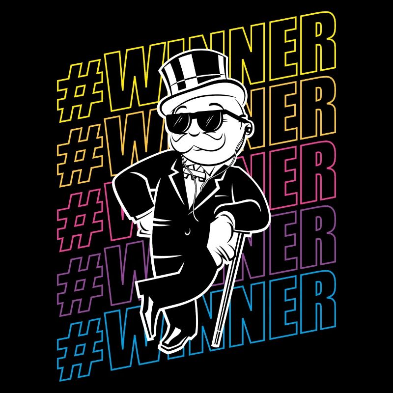 Monopoly Hashtag Winner Mit Lässigem Mr. Monopoly