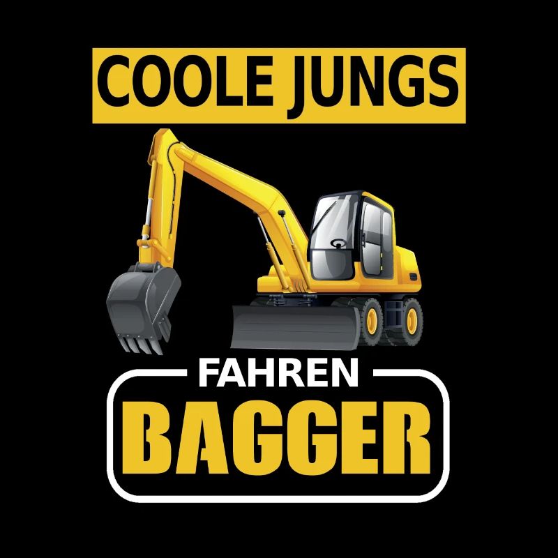 Bagger Baustelle Baggern Baggerfahrer Jungs