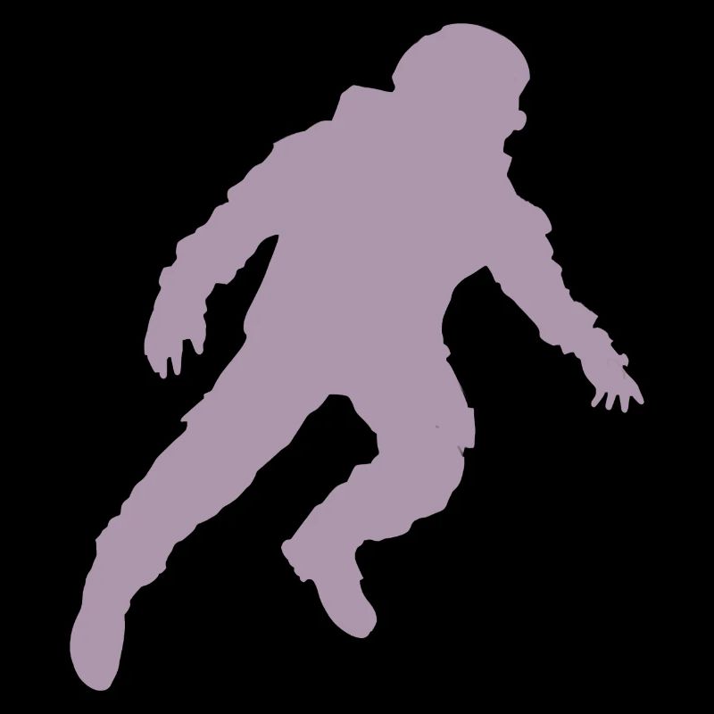 Schwebender Astronaut Silhouette Schwerelosigkeit