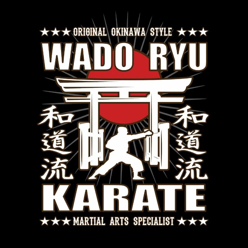 coole Wado Ryu Kampfsport Design mit Kanji