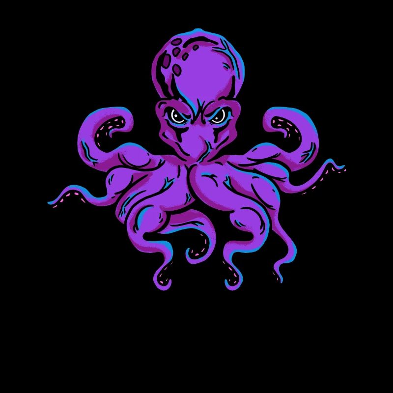 Muskulöse Krake - lustiges Eignungs-Devilfish-Tier