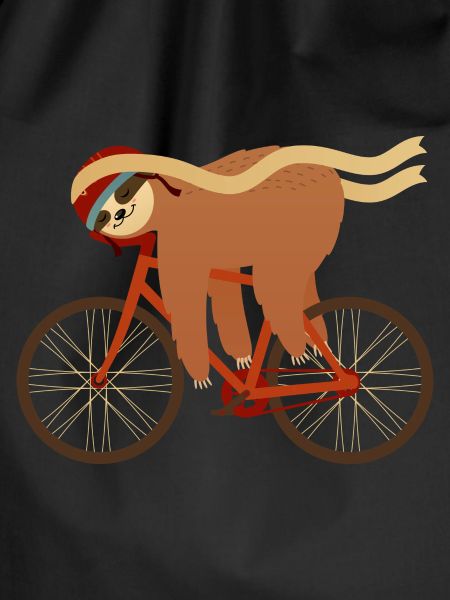 Sloth Sleeping On Bicycle
