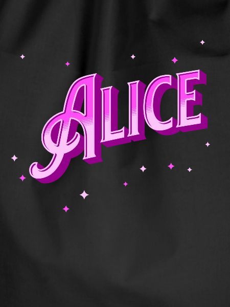 Alice's name personalized