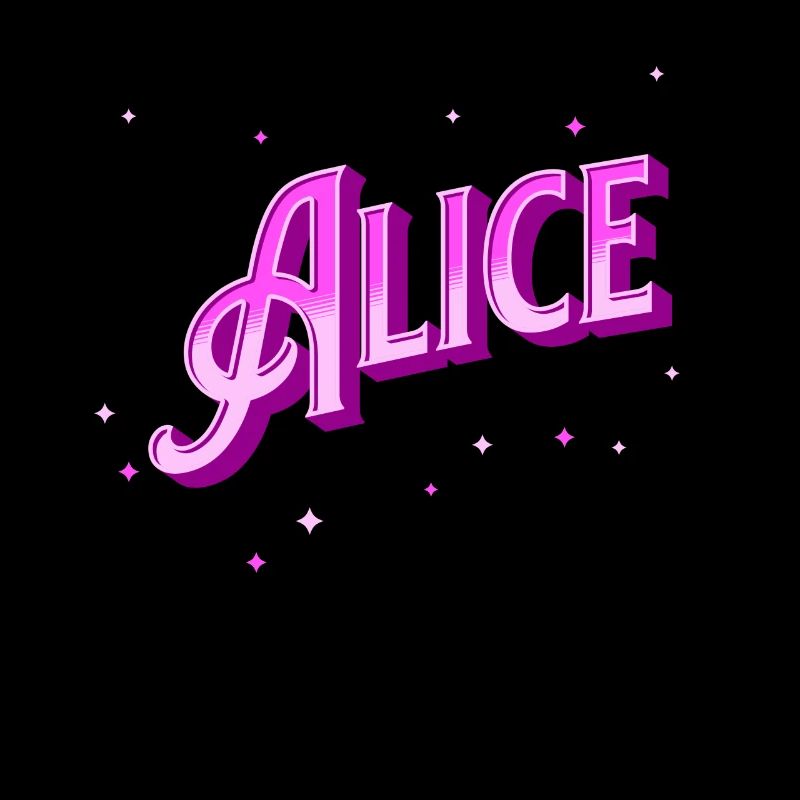 Alice's name personalized