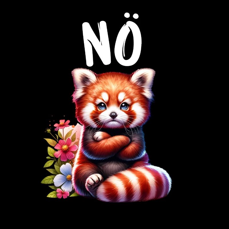 Panda roux Drôle de dicton Nope Renard de Feu