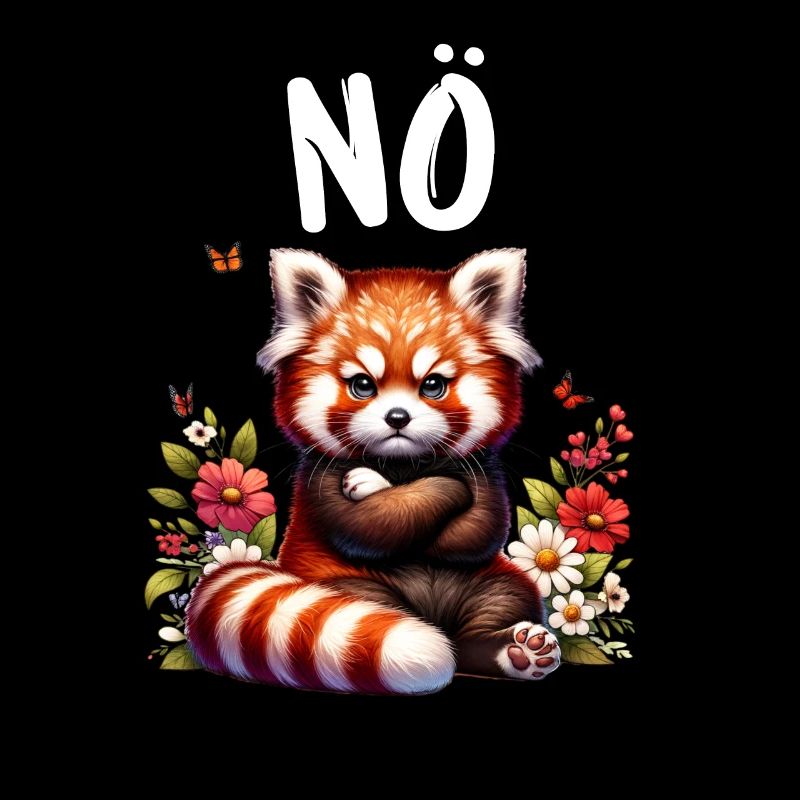 Panda roux Drôle de dicton Nope Renard de Feu
