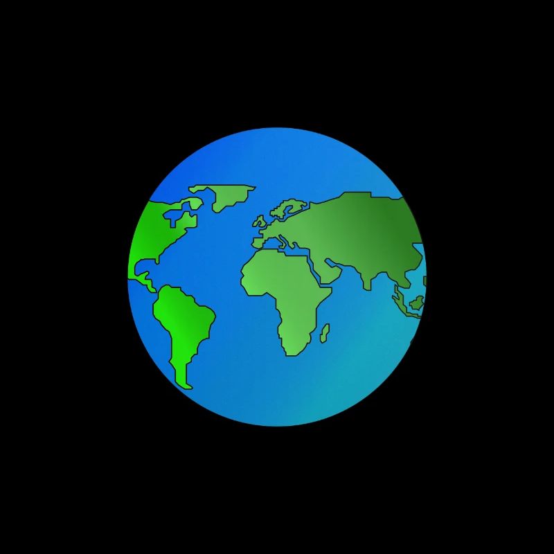 Globe terrestre globe avec les océans et les continents