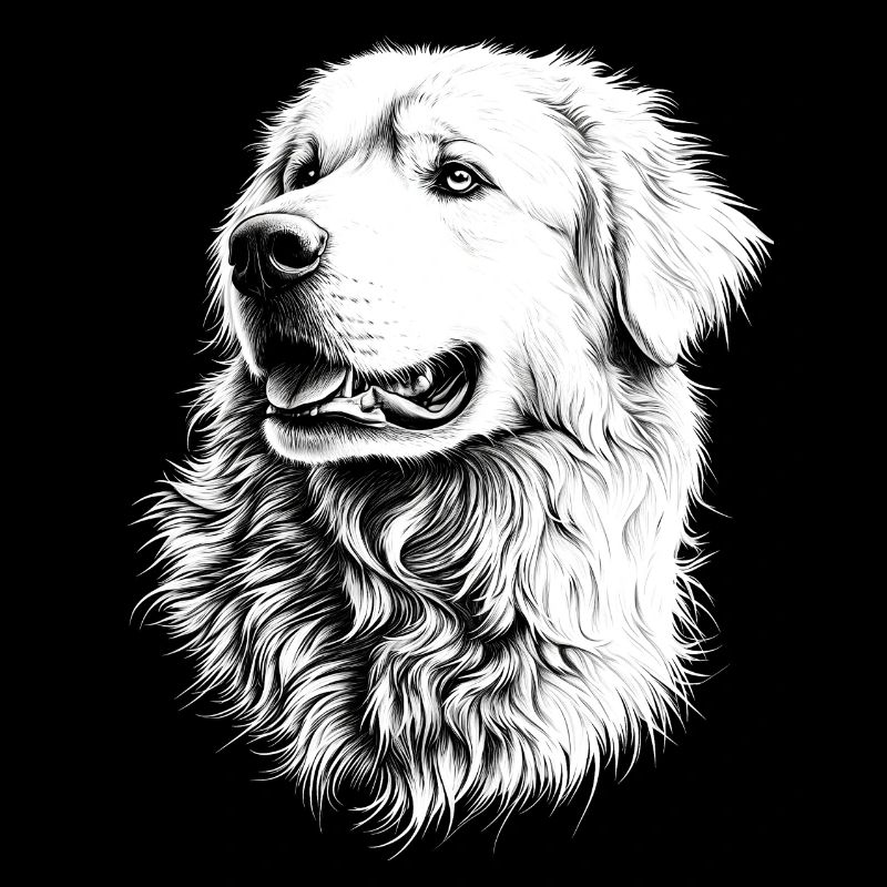 Great Pyrenees Portrait Pyrenäenberghund Hunde