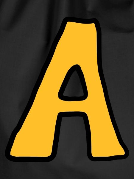 Letter A comic cartoon