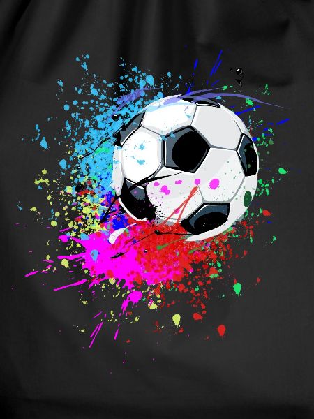 Bunter Fußball Splash Design