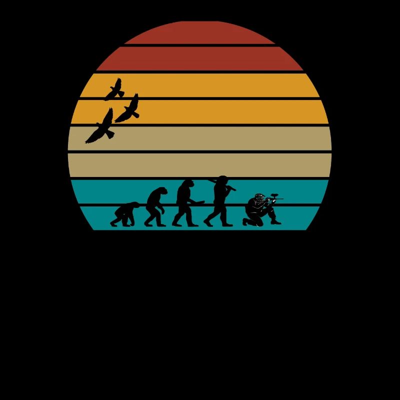 retro vintage sunset evolution PAINTBALL