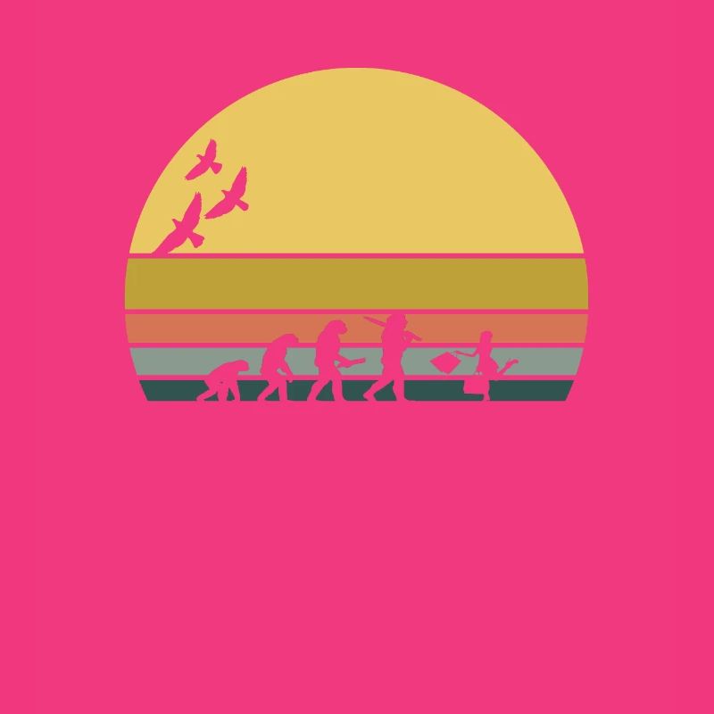 Retro Vintage Sunset Evolution Shoping