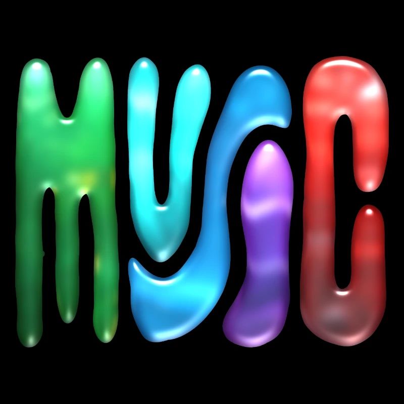 Neon Music Text