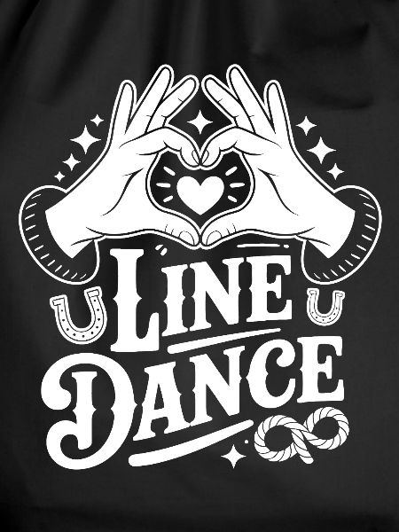 Line Dance Herz-Hand Logo