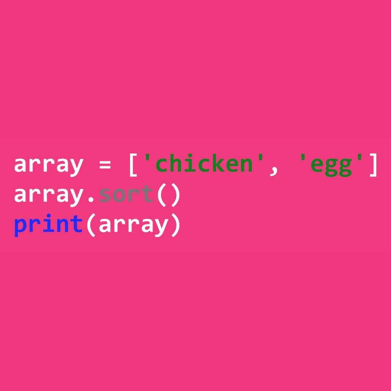 Das Huhn oder das Ei Programmierer-Code