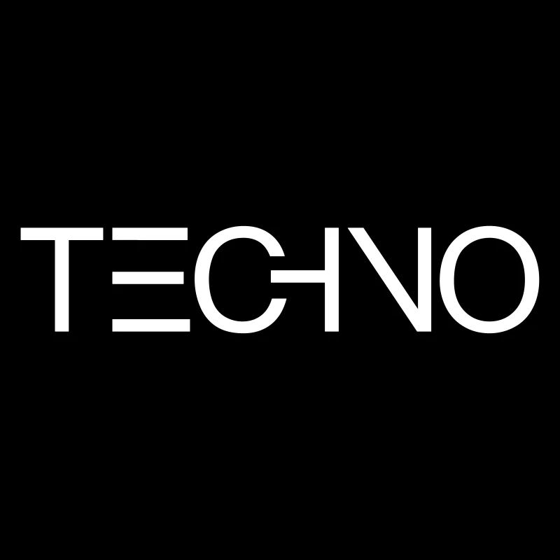 Techno Party Minimal Digital Logo Schrift Text
