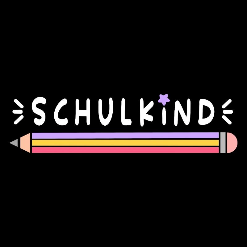 Einschulung, Schulkind, Stift, weiße Schrift