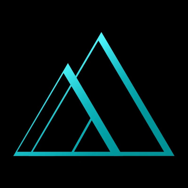 Dreiecke Pyramide blau Design