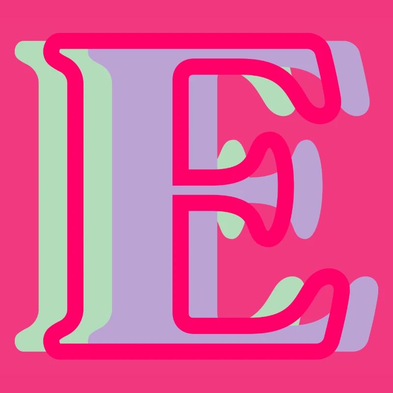 Mehrfarbiger Buchstabe e – originelle Geschenkidee