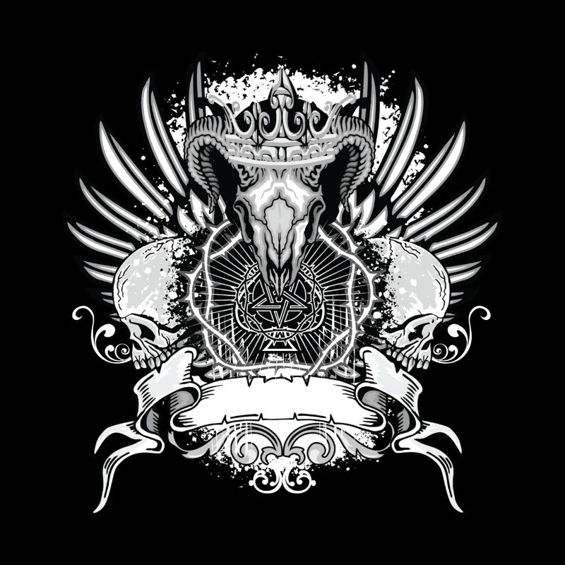 Gothic Baphomet Satanic 666 Pentagram