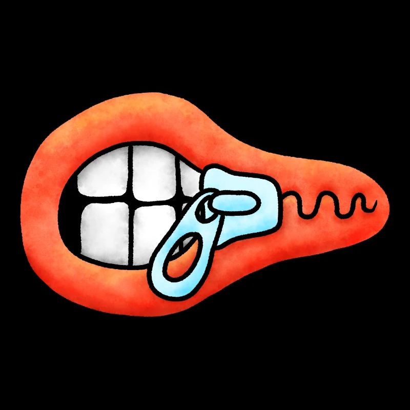 Zipper Mouth Illustration