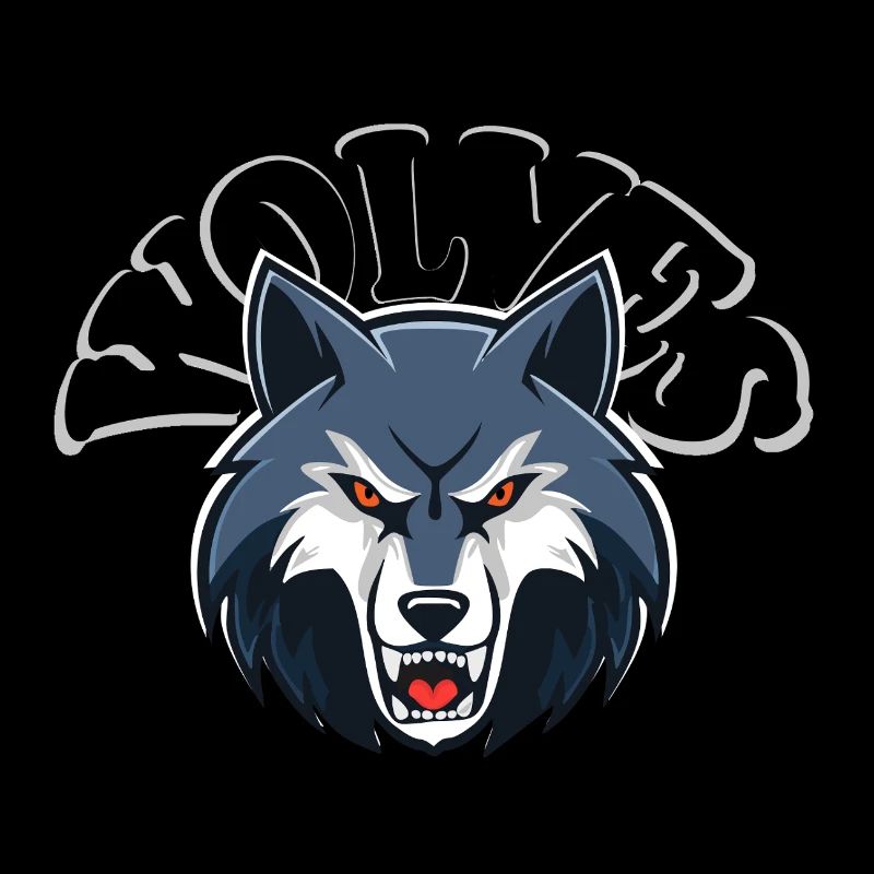 Wolfsbild mit Wolfstext