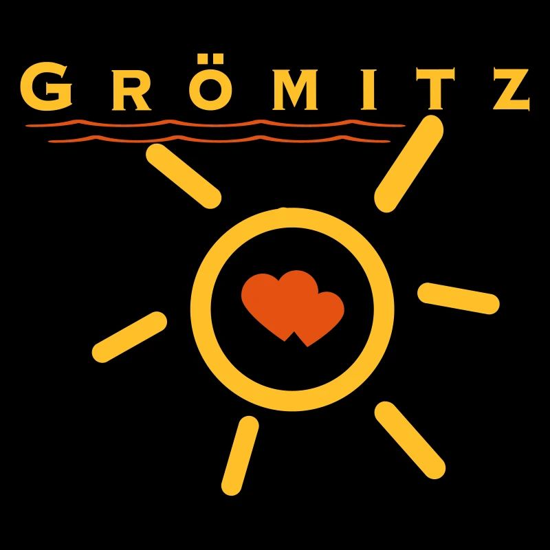 Grömitz mit Sonne und Herz.