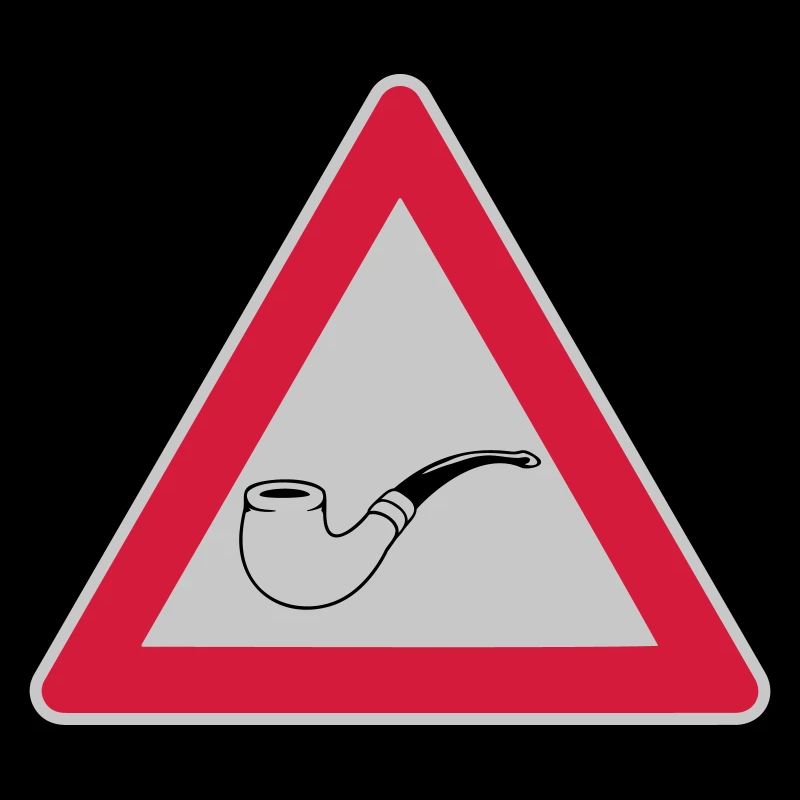 Schild Vorsicht Tabakpfeife