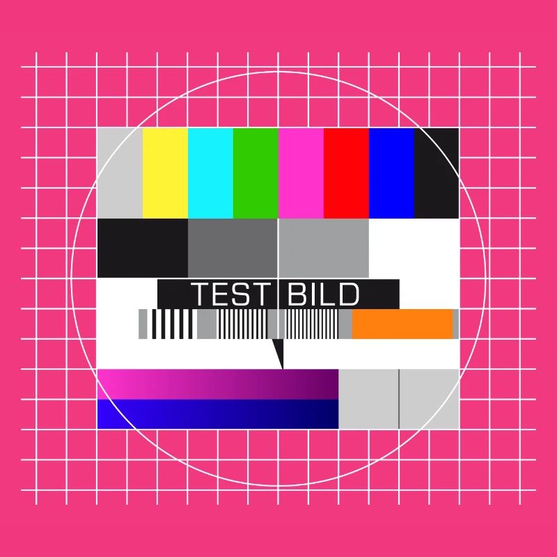 Test Image Television Screen Nostalgic Display