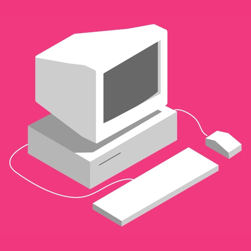 Retro Computer Gamer Lan Party Programmer Game