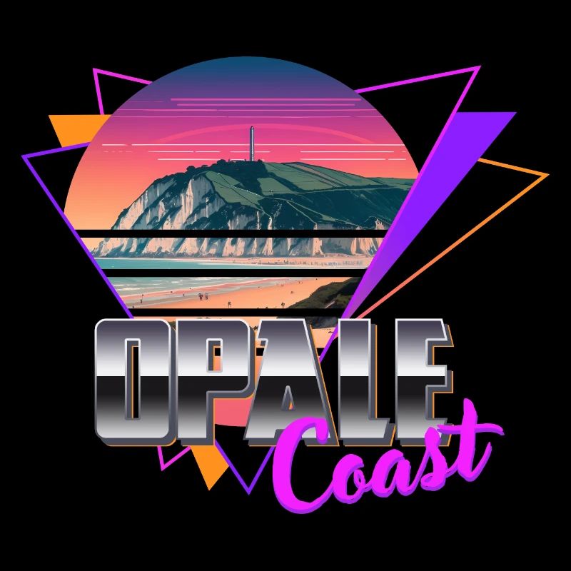Opale coast retro sunset côte d'opale synth wave