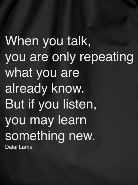 When you speak