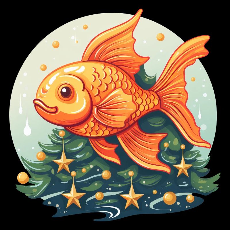 Weihnachtsbaum mit Goldfischen