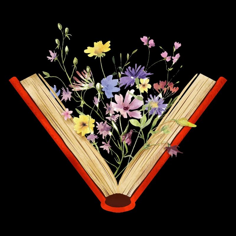 Wildflowers Book - Artistic Book Lover Reader