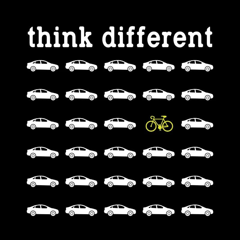 Think Different Bike Riding Cyclist Gift