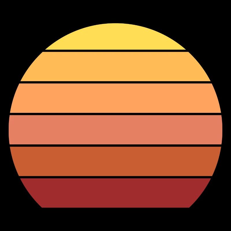 Retro color sunset circle background