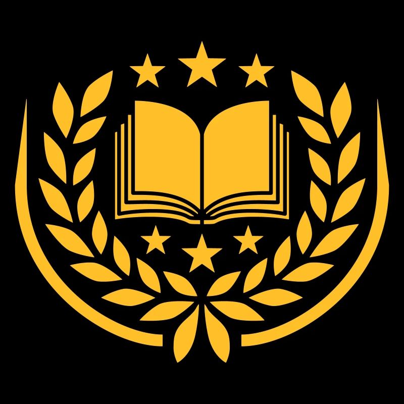 Star Laurel Wreath Open Book