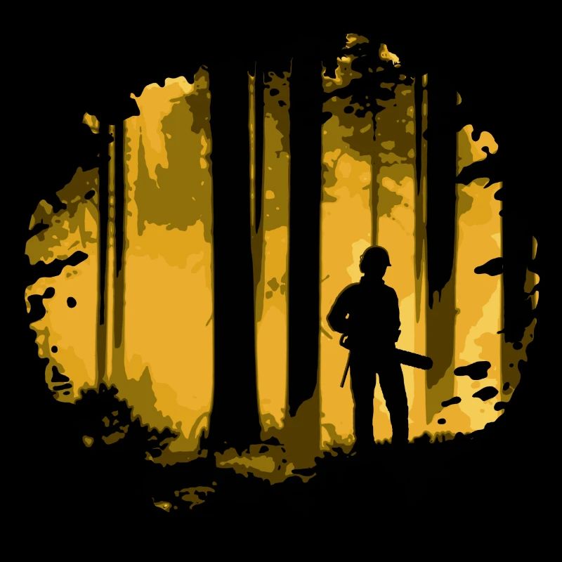 Forester in the forest (yellow, pattern)