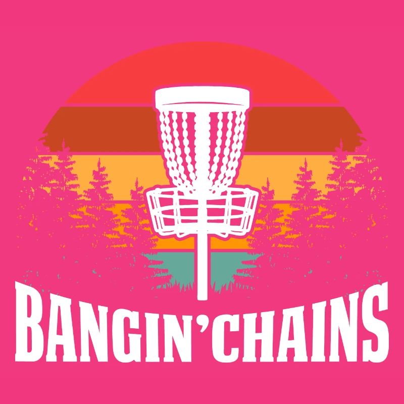 Disc Golf Retro Golfing Player Design Bangin Chain
