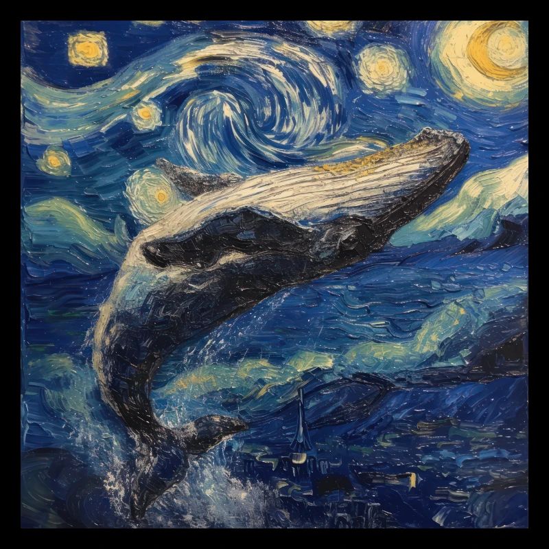 Whale Fish Van Gogh