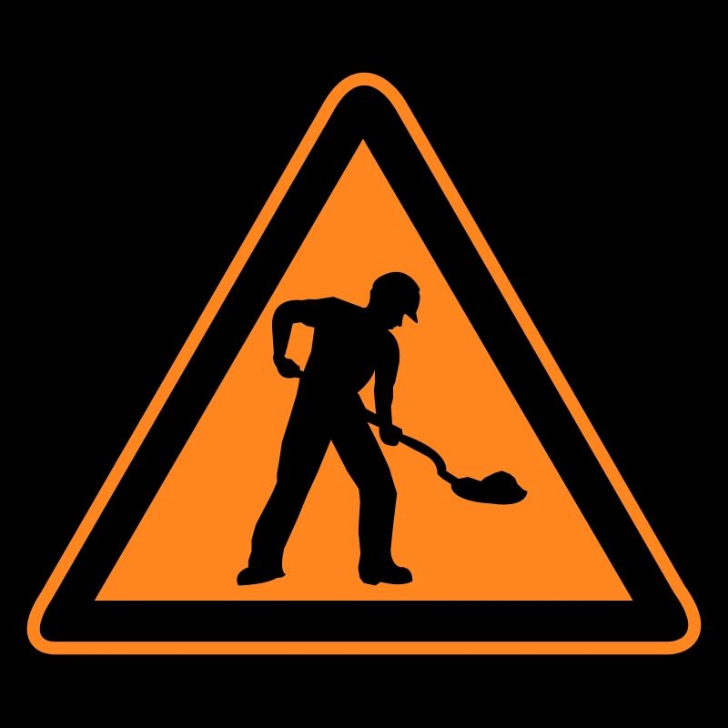 Panneau chantier de construction de route