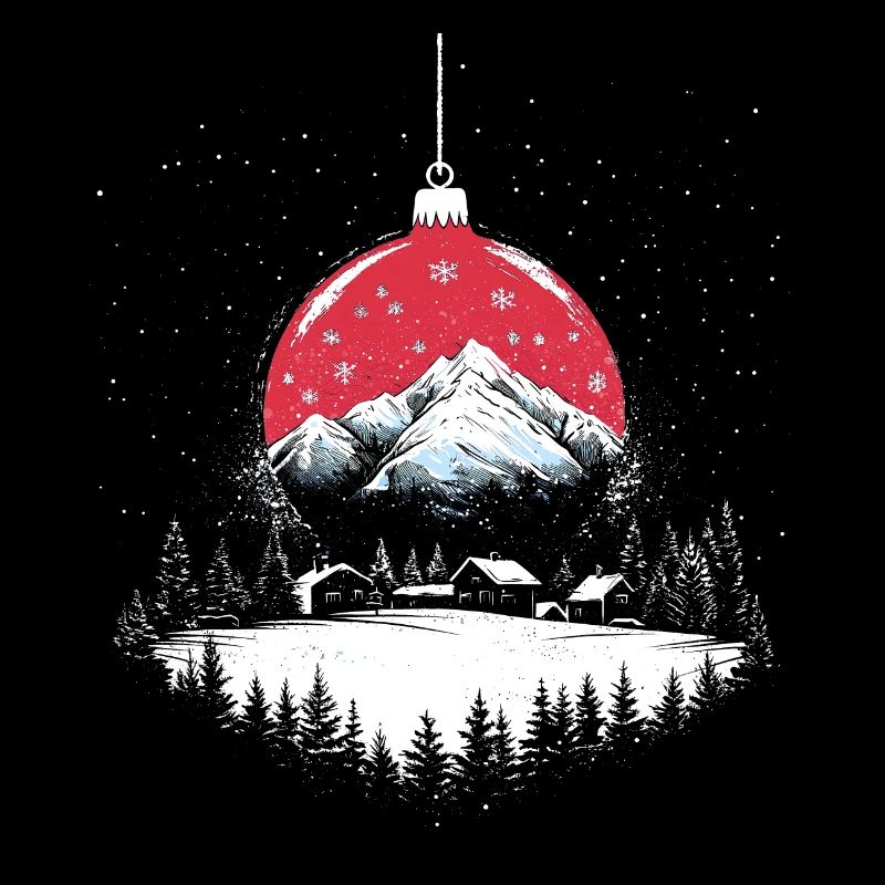 Winterlandschaft in einer Weihnachtskugel