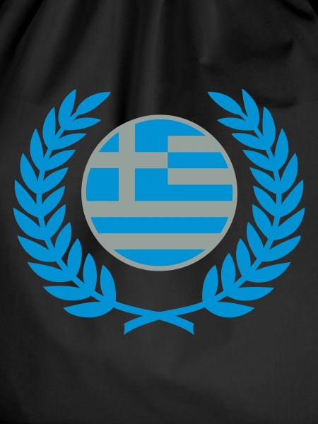 Greece (flag & laurel wreath)