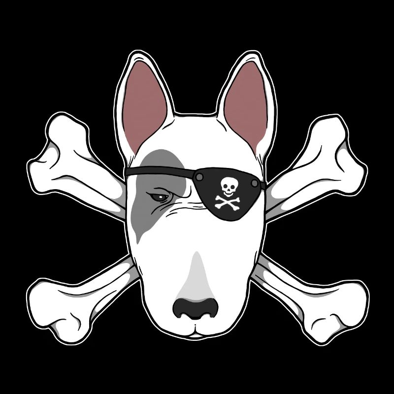 Bull terrier pirate