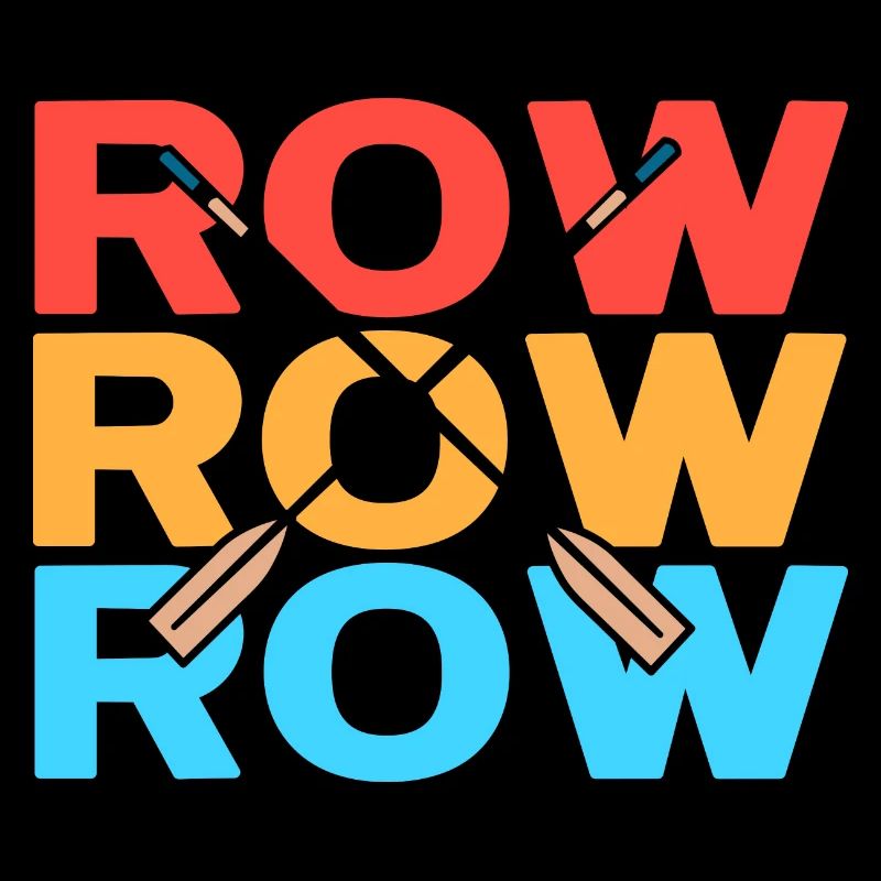 Retro Row Row Row Rowing T-Shirt Present Gift