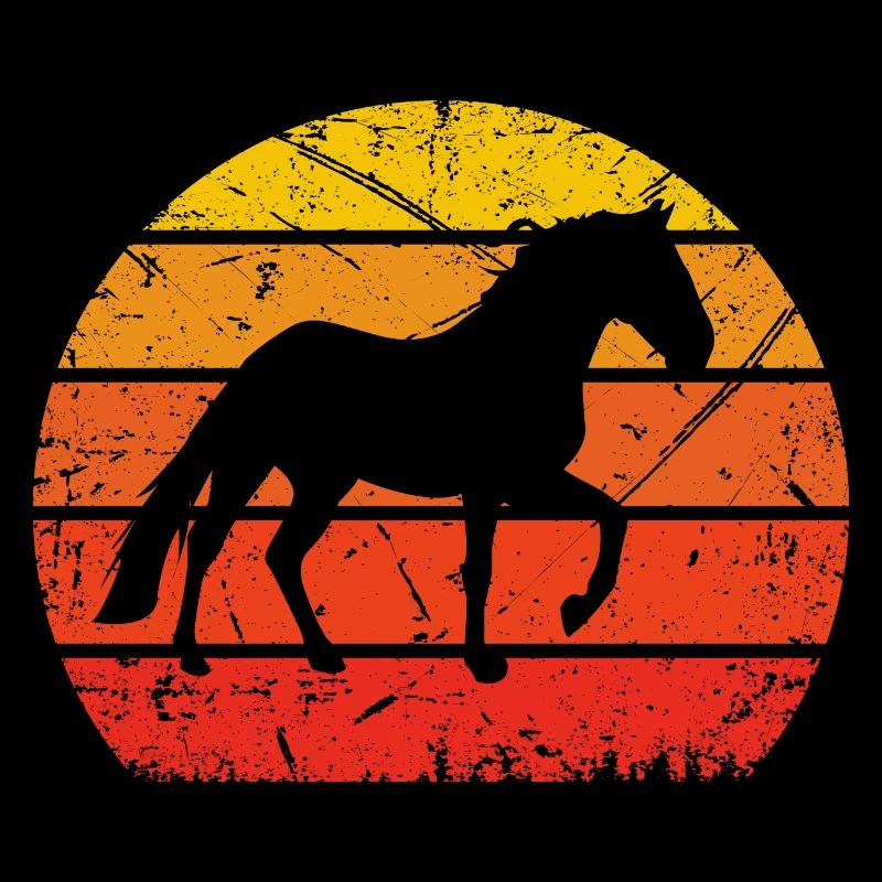 Vintage Soleil et Cheval -