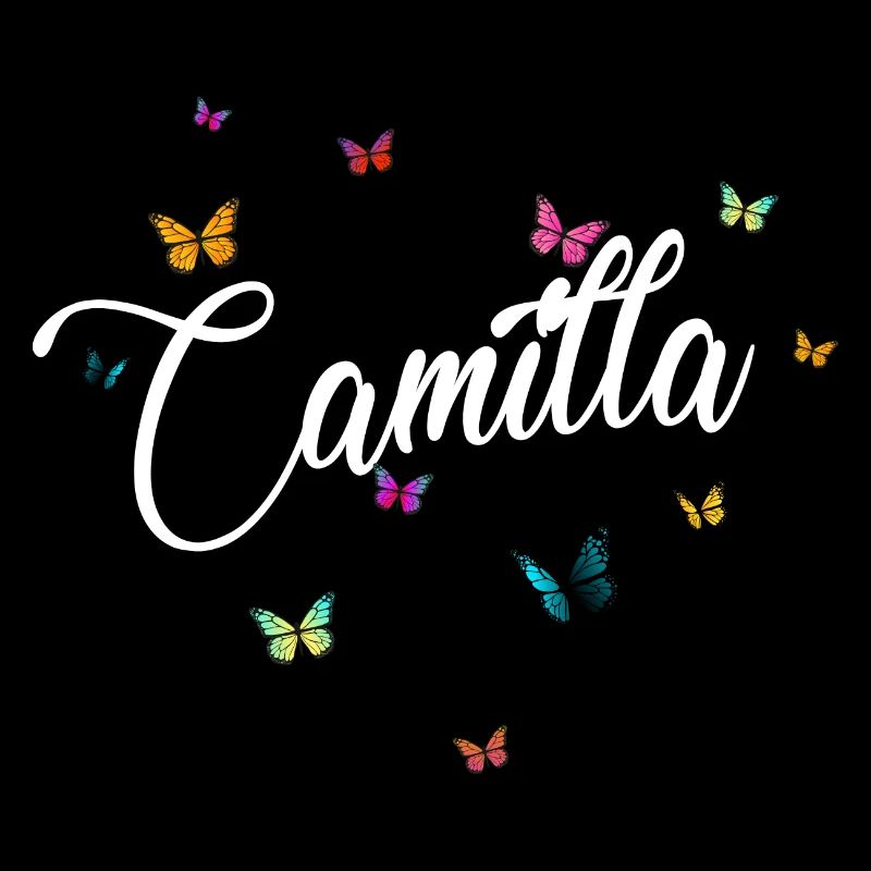 CAMILLA - Mädchen Name mit bunten Schmetterlingen