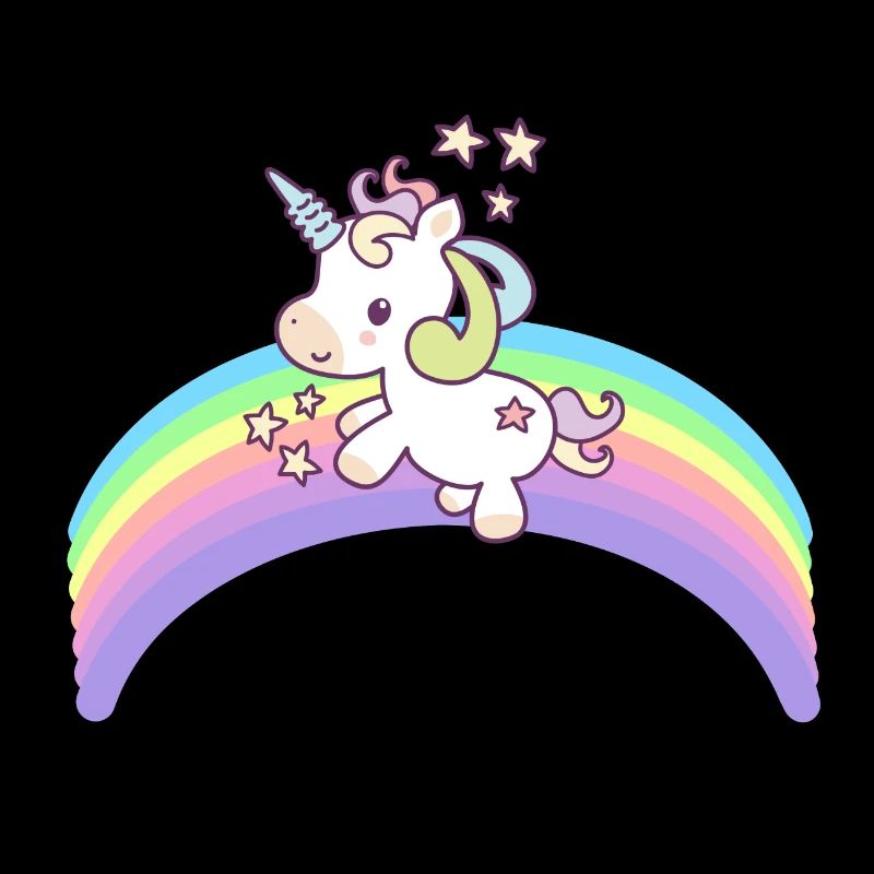 Einhorn auf dem Regenbogen